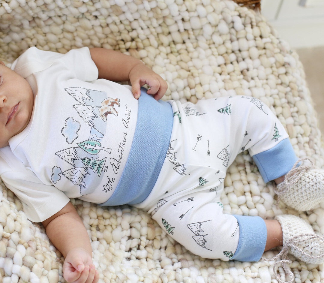 Organic Baby Boy Clothes, Adventures Await, Organic Baby Outfit
