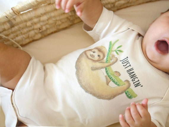 Sloth Baby Clothes Organic Baby Clothes Organic Baby Wear Sloth