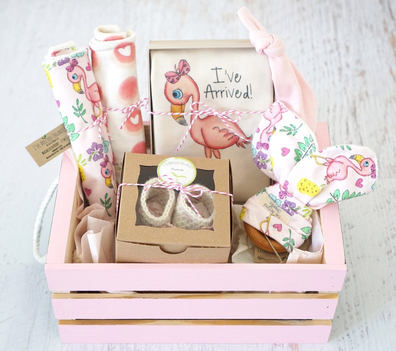Baby Girl Gift Basket Personalized Baby Gift Organic Baby Etsy