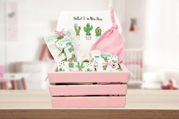 Baby Girl Gift Basket Baby Cactus Clothes Organic Baby Clothes