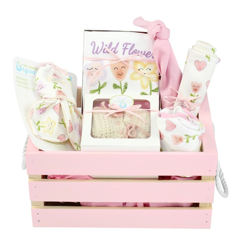 Baby Girl Gift Basket Organic Baby Clothes Personalized Etsy