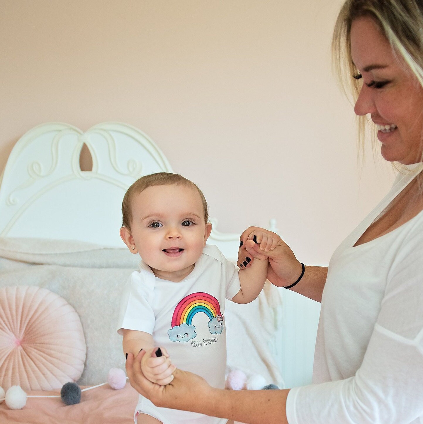 Rainbow Baby Girl Clothes Organic Cotton Bodysuit White Etsy