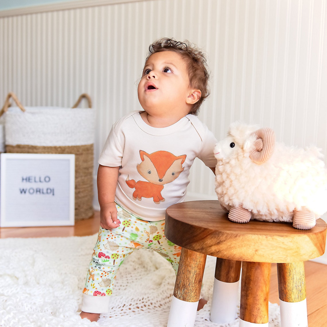 Gender Neutral Baby Clothes Woodland Animals Baby Gift Etsy