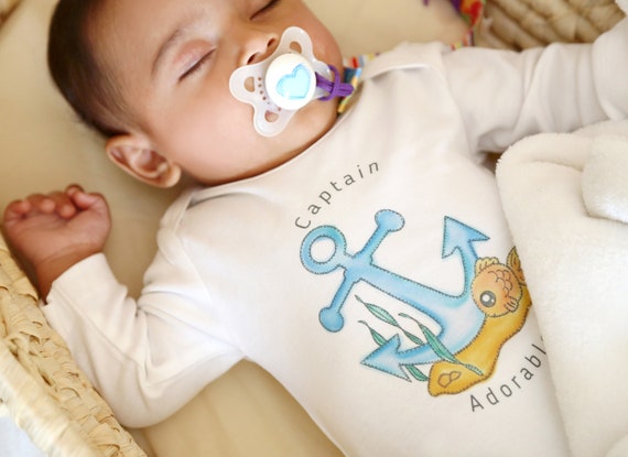 Ropa náutica para bebés Ropa orgánica para bebés Anchor Baby - Etsy España