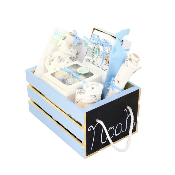 Baby Boy Gift Basket Organic Baby Clothes Personalize Etsy