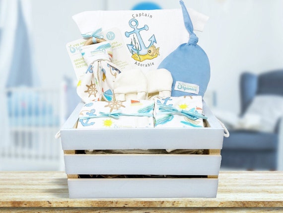 Baby Boy Gift Basket Personalize Baby s Name Anchor Baby Clothes