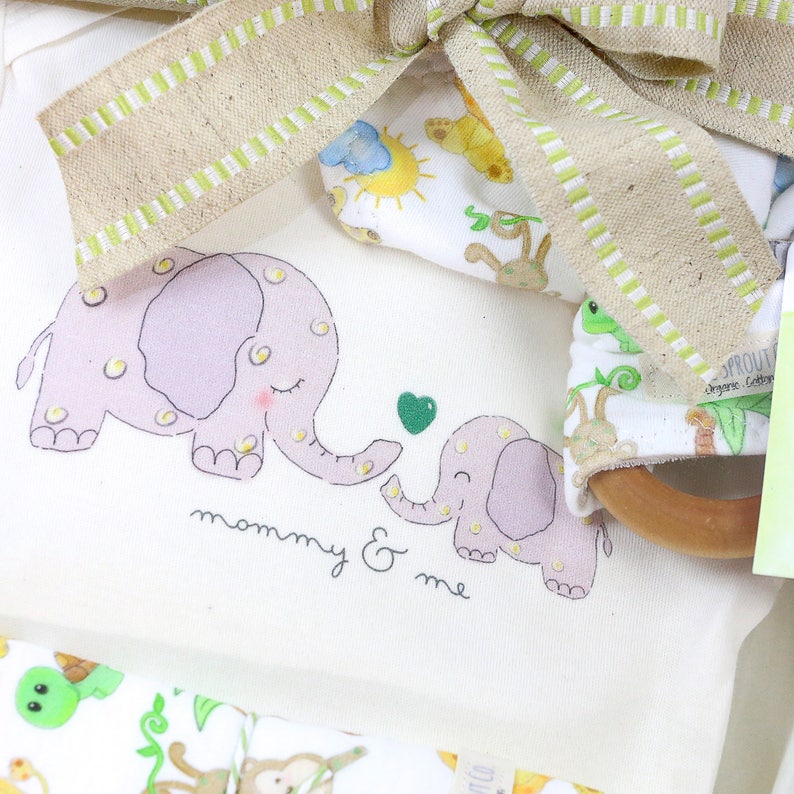 Baby Gift Box Set Organic Handmade Set Baby Elephant Gift Etsy