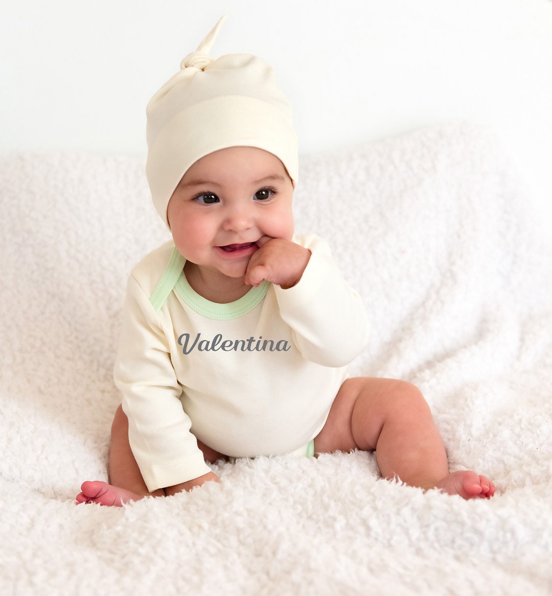 Organic Custom Baby Clothes, Personalized Bodysuit, Gender Neutral Baby