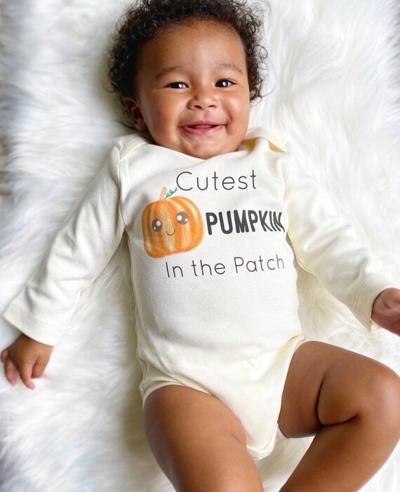 Organic Baby Clothes Gender Neutral Halloween Outfit Pumpkin