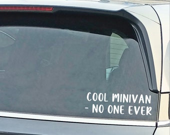 Minivan, cool minivan, car decal