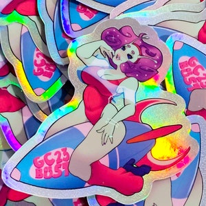 Exclusive Galaxy Con - Alien Girl Holographic Sticker