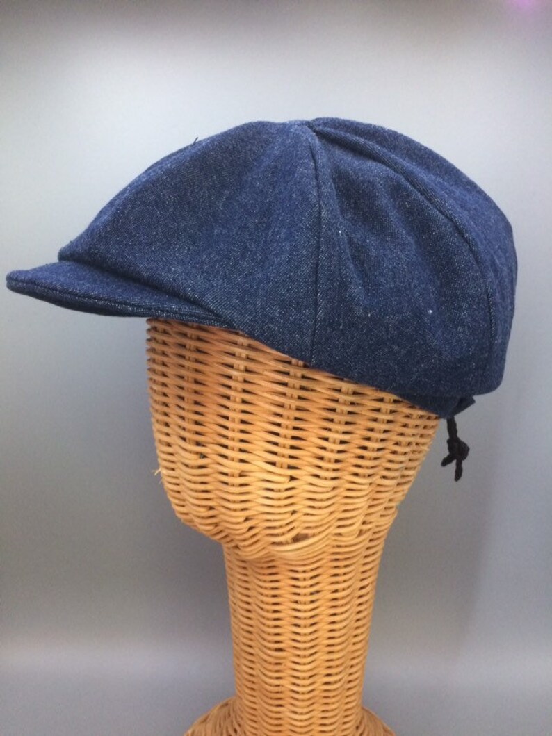 Denim Newsboy Cap Etsy