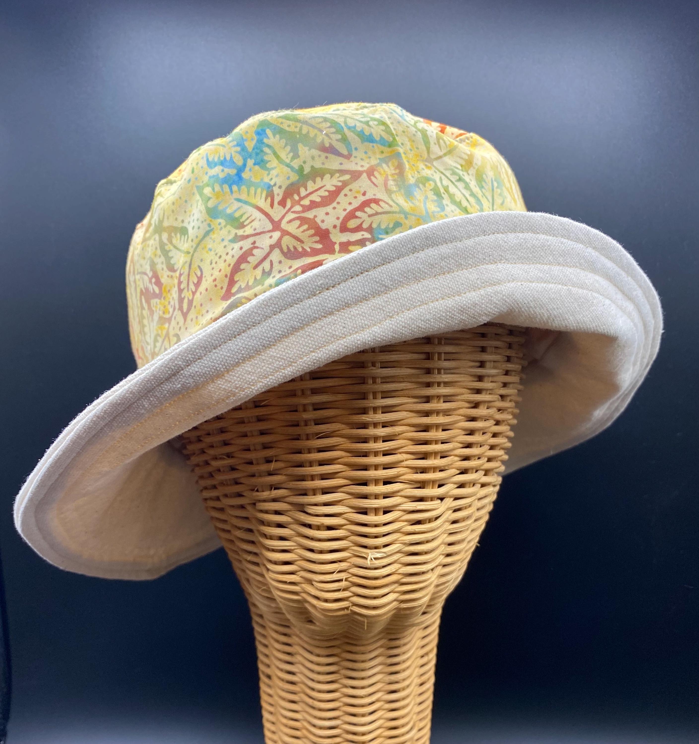 Reversible Cotton Bucket Sunhat: Floral Print, Adjustable  display picture 2