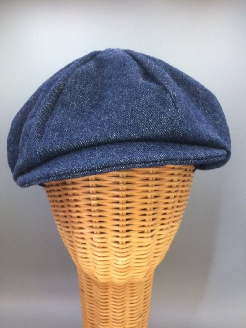 Denim Newsboy Cap Etsy