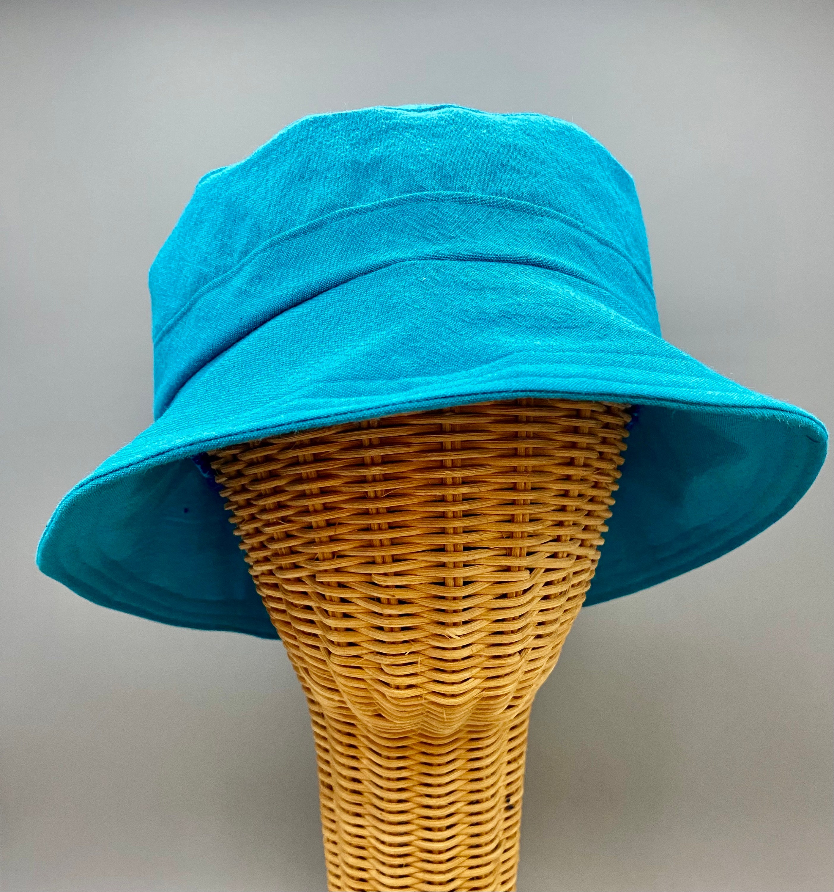 Reversible Cotton Polyester Bucket Hat Packable Medium Brim Bucket Hat 100% Cotton Packable Summer Travel Cap Sun hat  main image 4