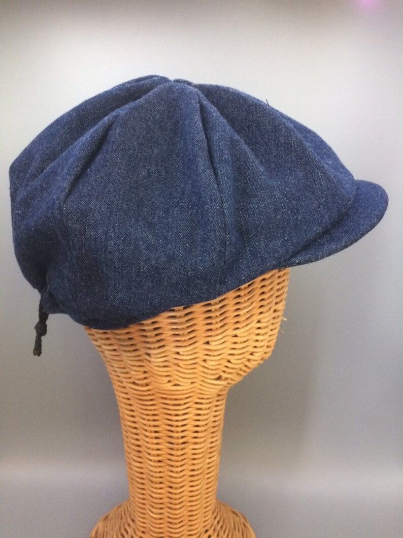 Denim Newsboy Cap Etsy