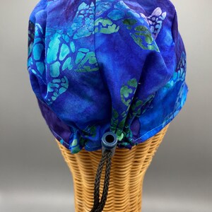 Reversible Turtle Batik Cotton Baseball Cap: Adjustable, Machine Washable image 6