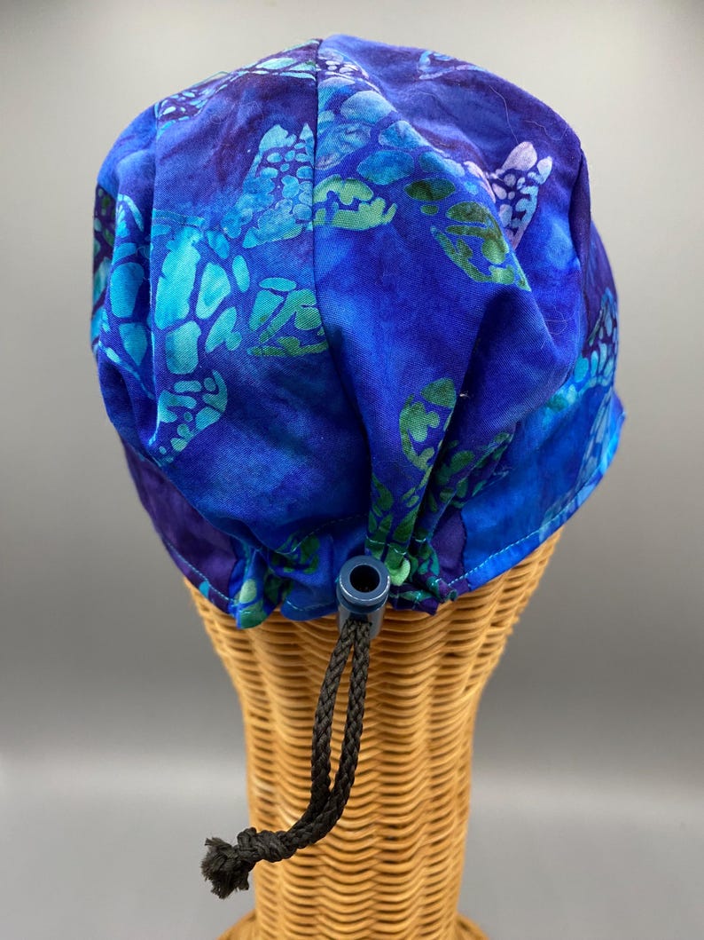Reversible Turtle Batik Cotton Baseball Cap: Adjustable, Machine Washable image 6