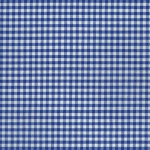 May include: A white and blue gingham fabric with a checkered pattern.