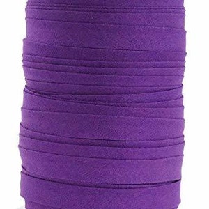 PURPLE 1/2&quot; double fold bias tape, half inch wide bias tape grape purple, trim By The Yard