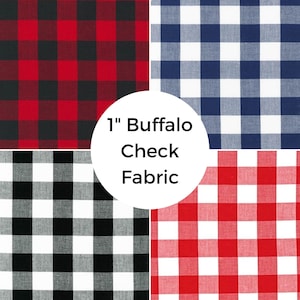 1&quot; Buffalo Check plaids, Gingham Fabric by the yard/half yard, 1 inch checked fabric, Robert Kaufman Fabric 100% cotton fabric