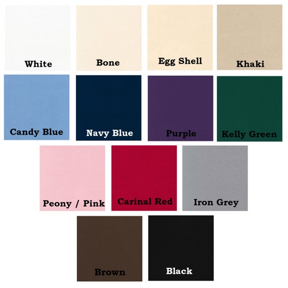 Kona Cotton Solids fabric by the half or quarter yard, Robert Kaufman Kona Cotton solids, designer quilting and apparel fabric, many colors