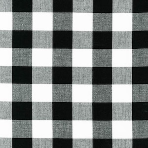 May include: Black and white checkered fabric with a woven texture.