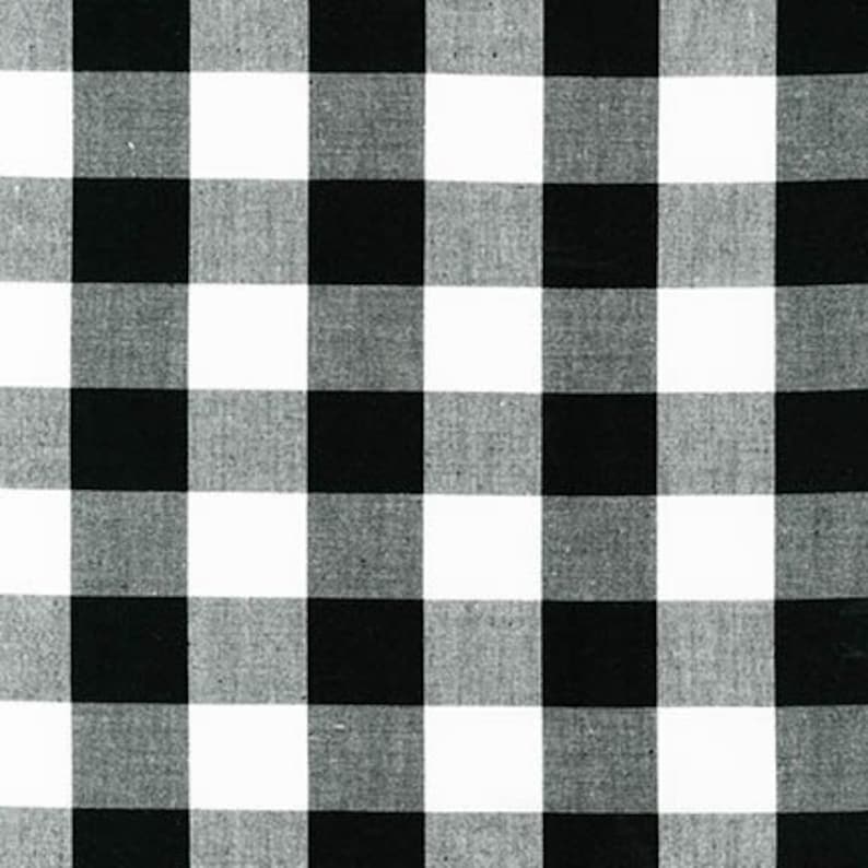 May include: Black and white checkered fabric with a woven texture.