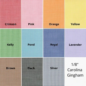 Gingham Fabric by the yard, 1/8&quot; checked fabric, Robert Kaufman Fabric 100% cotton fabric