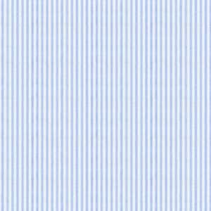May include: A light blue and white striped fabric with a subtle texture.