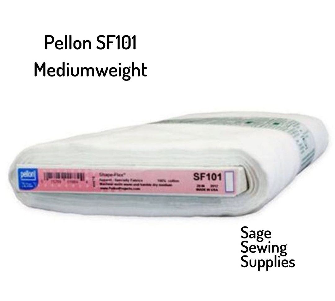 Pellon Shape Flex 101, Midweight Fusible Interfacing Sf101, Mid-weight  Stabilizer 20 Wide, Iron-on White Washable by the Yard, Half Quarter 