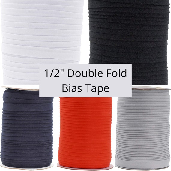 GREY 1/2 Double Fold Bias Tape, Half Inch Wide Bias Tape Gray, Trim by the  Yard 