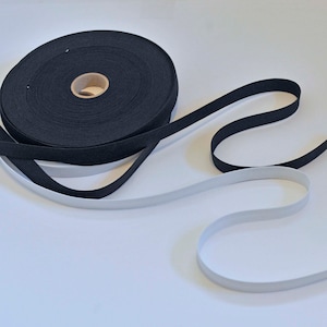 3/4" BRAIDED elastic, white or black elastic sold By The Yard, three quarter inch soft elastic