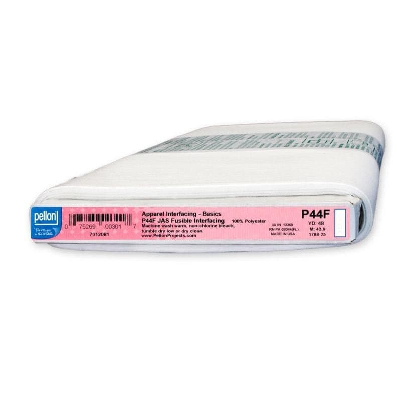 Pellon lightweight fusible interfacing P44F, quilting interfacing 20 wide, iron-on white washable stabilizer by the yard, half yard image 2