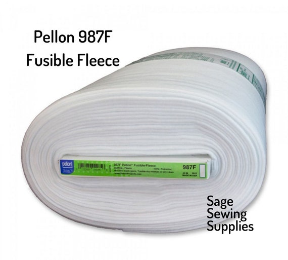 Pellon Fusible Fleece 987F, 45 Wide Quilting Interfacing, Iron-on White  Washable Lofty Stabilizer by the Yard 