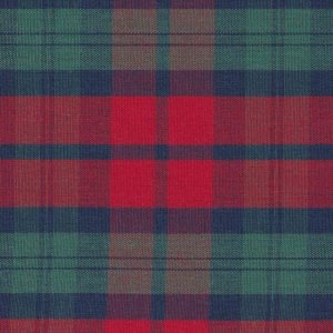 Red and Hunter Green plaid Fabric by the yard/ half yard, tartan plaid by Fabric Finder, 100% cotton P-51