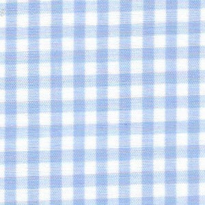 Blue Gingham Fabric by the yard, 1/8&quot; checked light blue fabric, Fabric Finders 100% cotton gingham check fabric