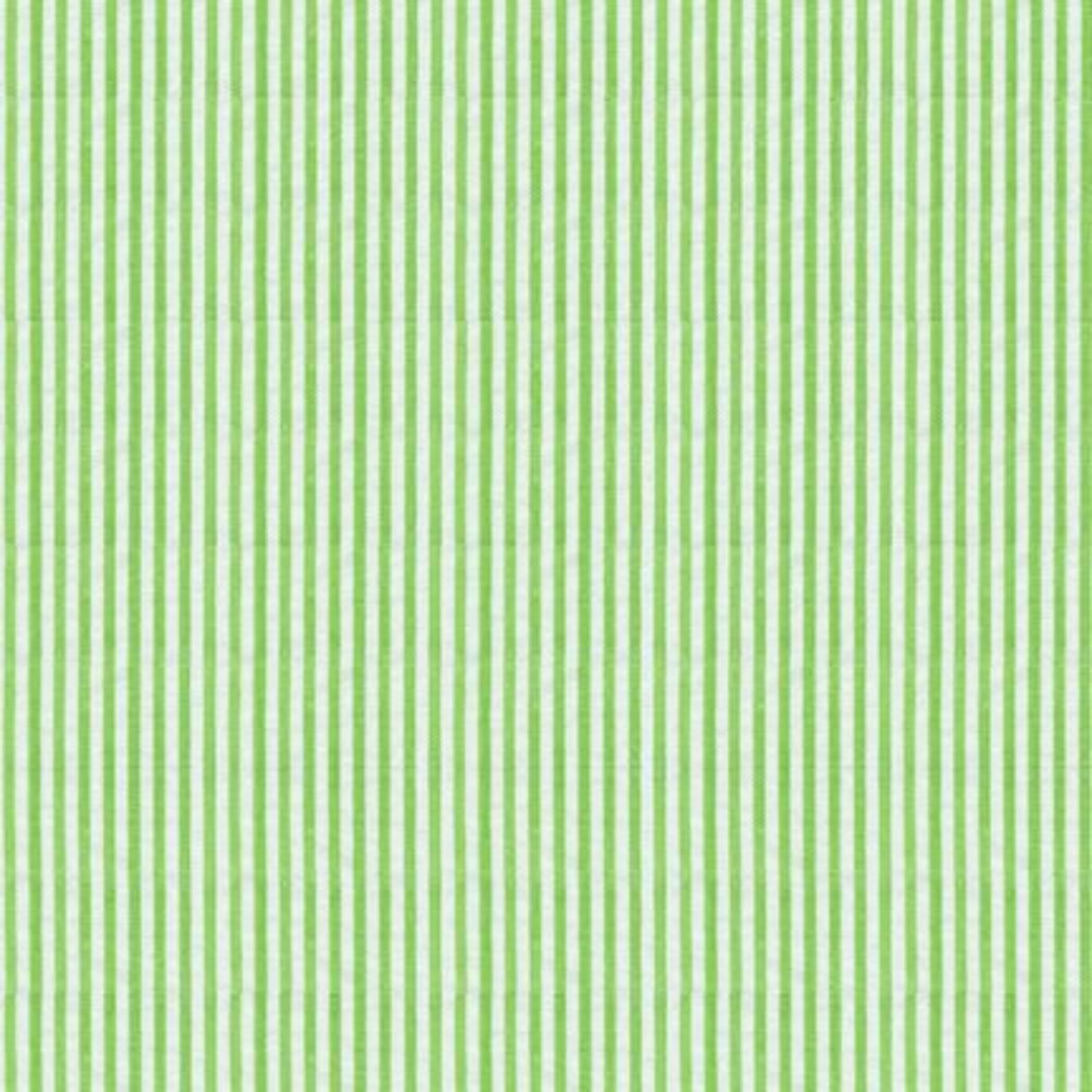 Lime Seersucker Fabric, Robert Kaufman Fabric, Green and White