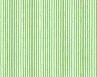 Lime Seersucker Fabric, Robert Kaufman Fabric, green and white cotton blend seersucker fabric by the half yard or quarter yard