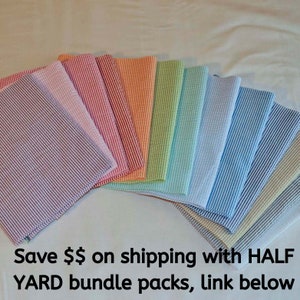 Seersucker Fabric by the yard half or quarter yard, many colors Robert Kaufman or Fabric Finder designer striped cotton blend seersucker bild 3