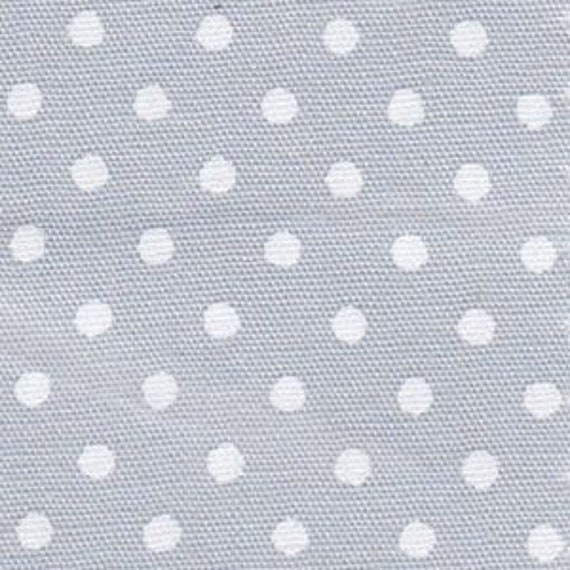 Grey Dot Fabric by the Yard 100% Cotton 1/8 White Dots - Etsy
