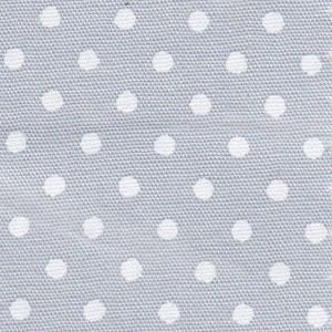 Grey dot fabric by the yard, 100% cotton 1/8" white dots printed on gray, Fabric Finders 2166