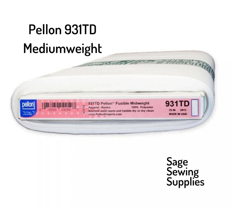 Pellon Midweight Fusible Interfacing 931TD Medium Weight Etsy