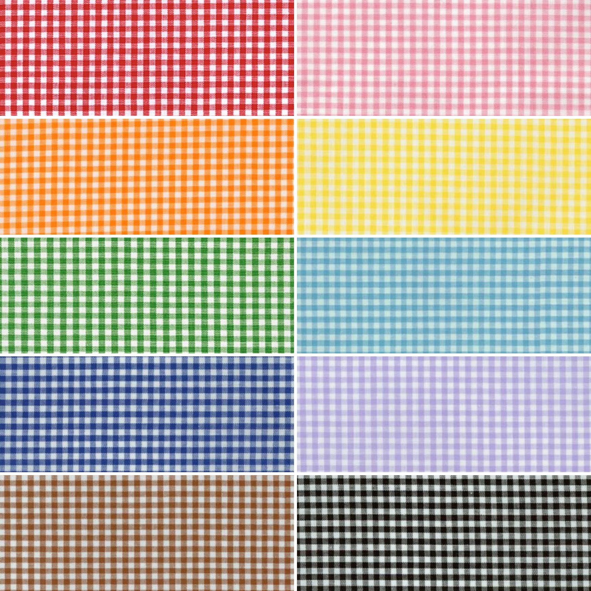 Gingham Fabric by the yard 1/8 checked fabric Robert Etsy