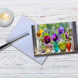 Set of 8 Different Floral Note Cards - Handmade Nature Stationery - 5x7 ...