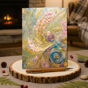 Set of 8 Abstract Floral Note Cards - Blank Botanical Greeting Cards -Uplifting Nature Stationery