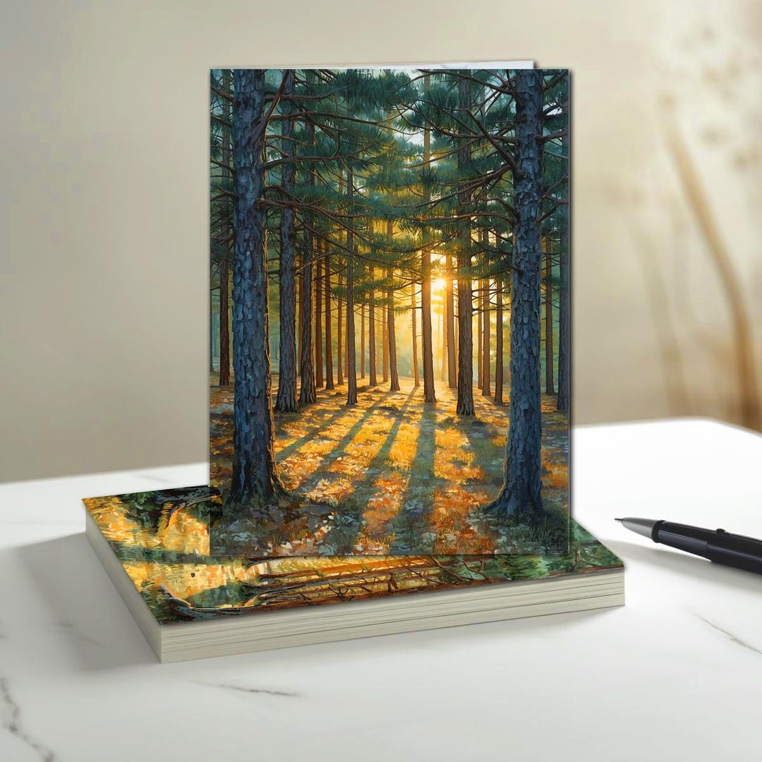 Pine Tree Note Cards, Handmade Forest Nature Photography, Set of 8 ...