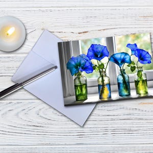 Set of 8 Different Floral Note Cards - Handmade Nature Stationery - 5x7 ...