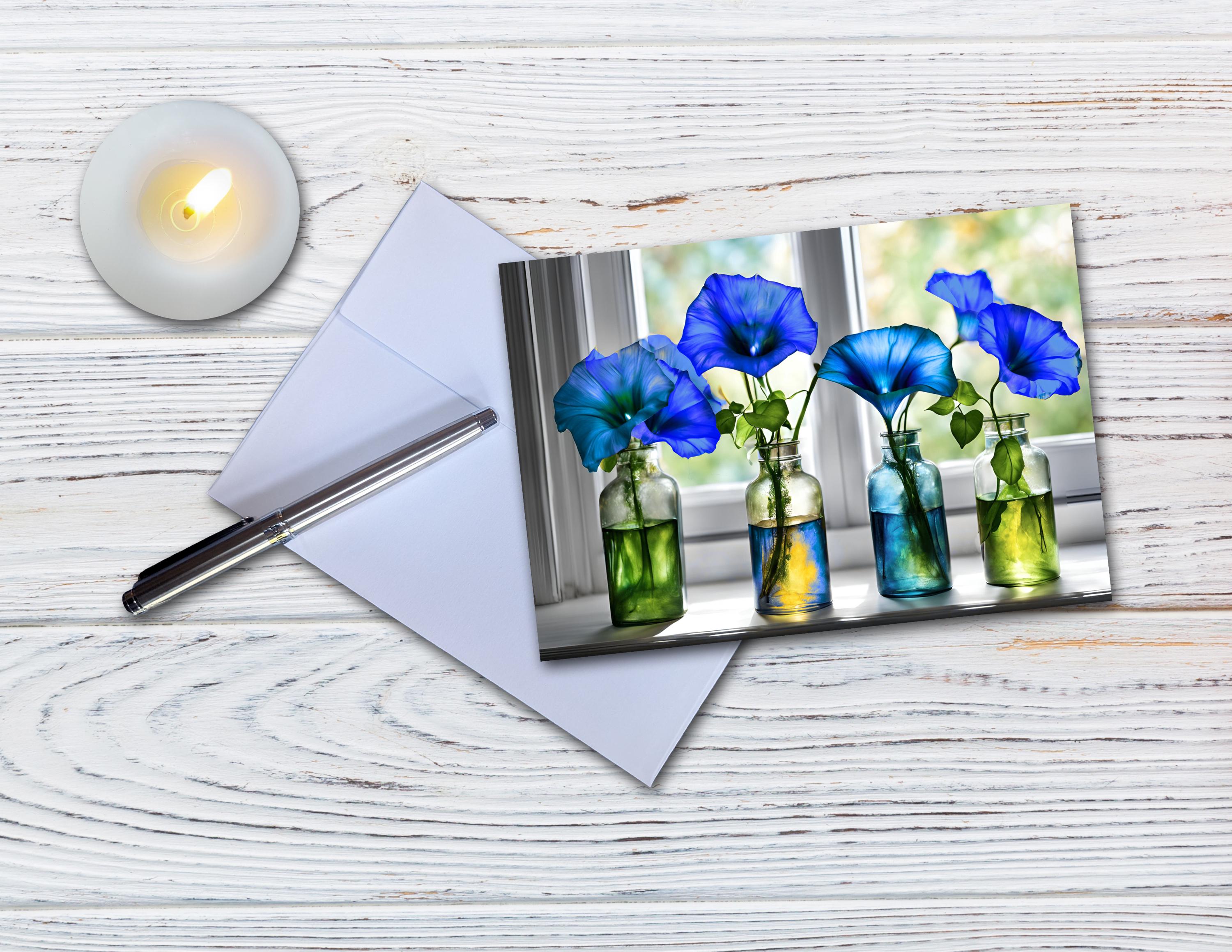 Set of 8 Different Floral Note Cards - Handmade Nature Stationery - 5x7 ...