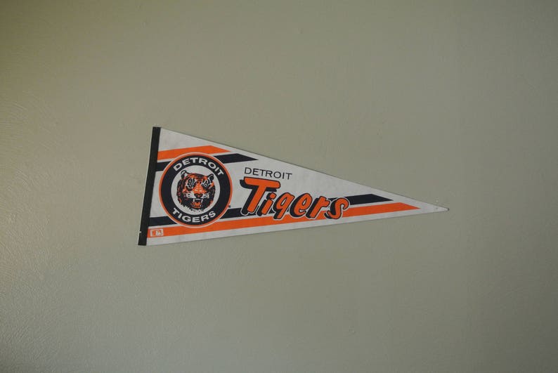 80s90s Detroit Tigers Baseball Pennant